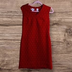 Vintage Andrea Gayle 60s/70s textured red gogo Dress. Union tags. Size 12